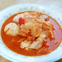 鶏肉とトマトのホットスープ